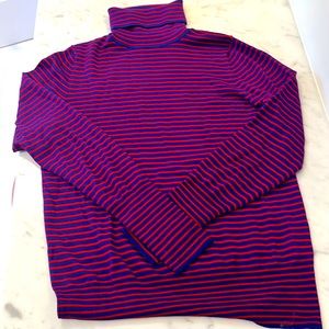 J. Crew Tippi turtleneck sweater in merino wool stripe